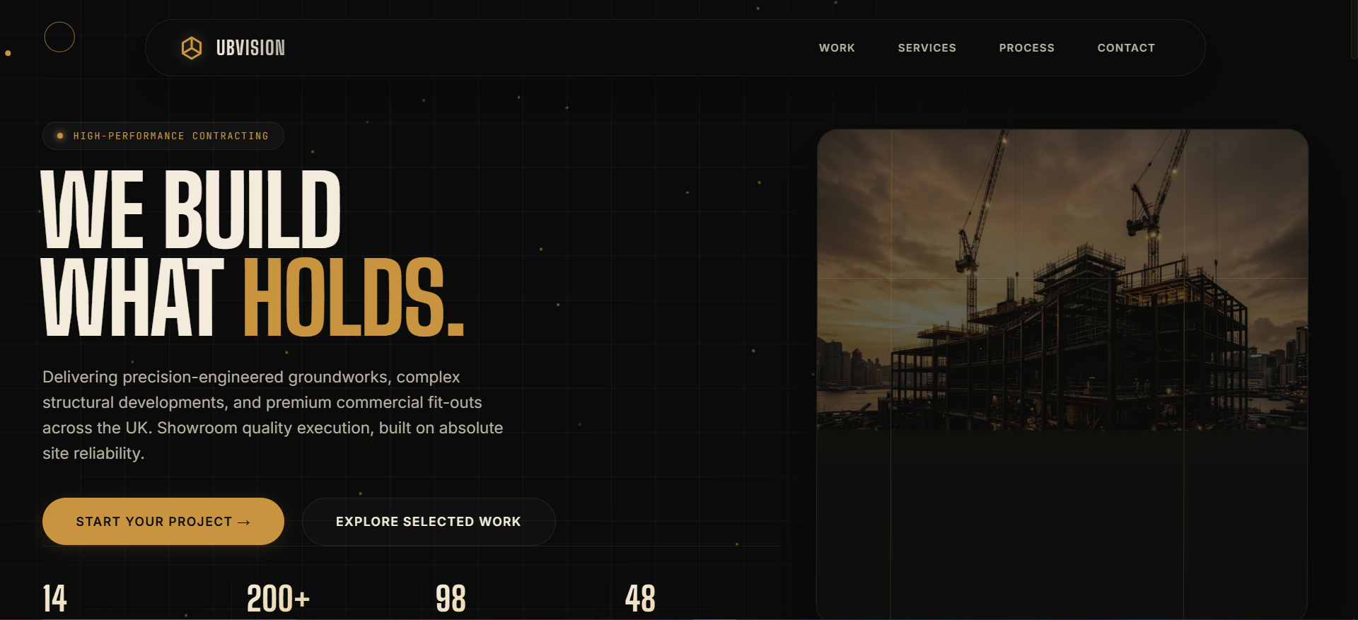 UB Vision website screenshot